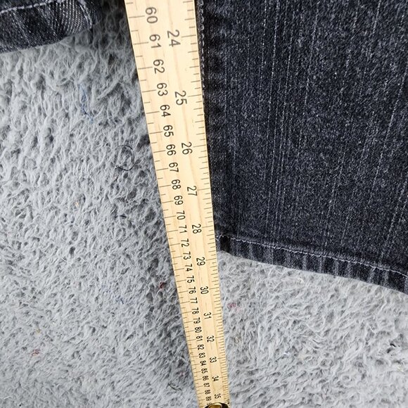 Chicos Jeans Womens 0 Short US 4 Petite Marquis Black Stretch Bootcut *GUC* - Picture 8 of 14